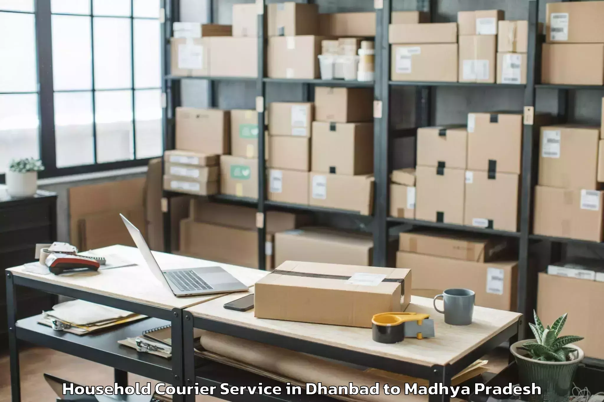 Book Your Dhanbad to Goharganj Household Courier Today